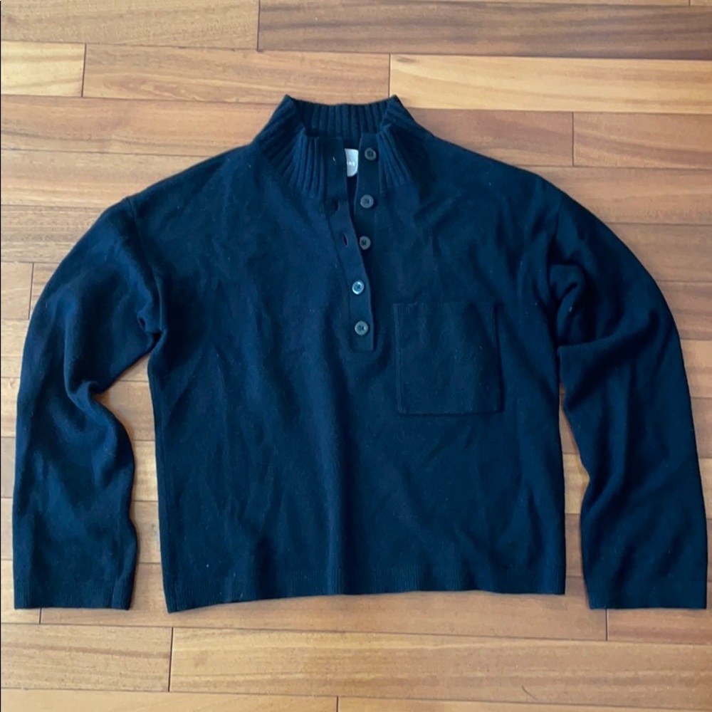 Everlane ReCashmere Button Mock Neck Sweater